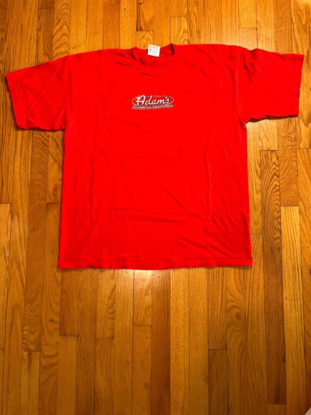 Adams Bright Red Kids Short Sleeve Logo Tee